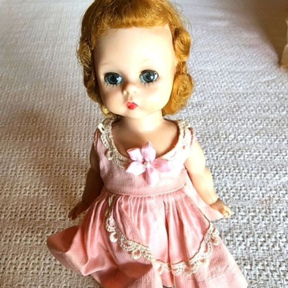 Vintage 1960's Original Madame Alexander 8" Jointed Doll with Stand